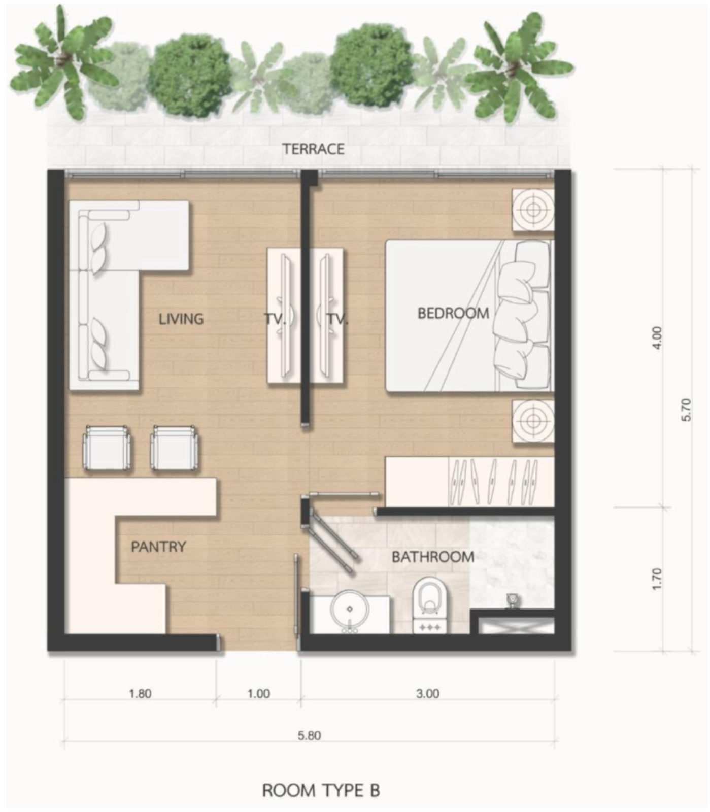 33 sq.m. Unit