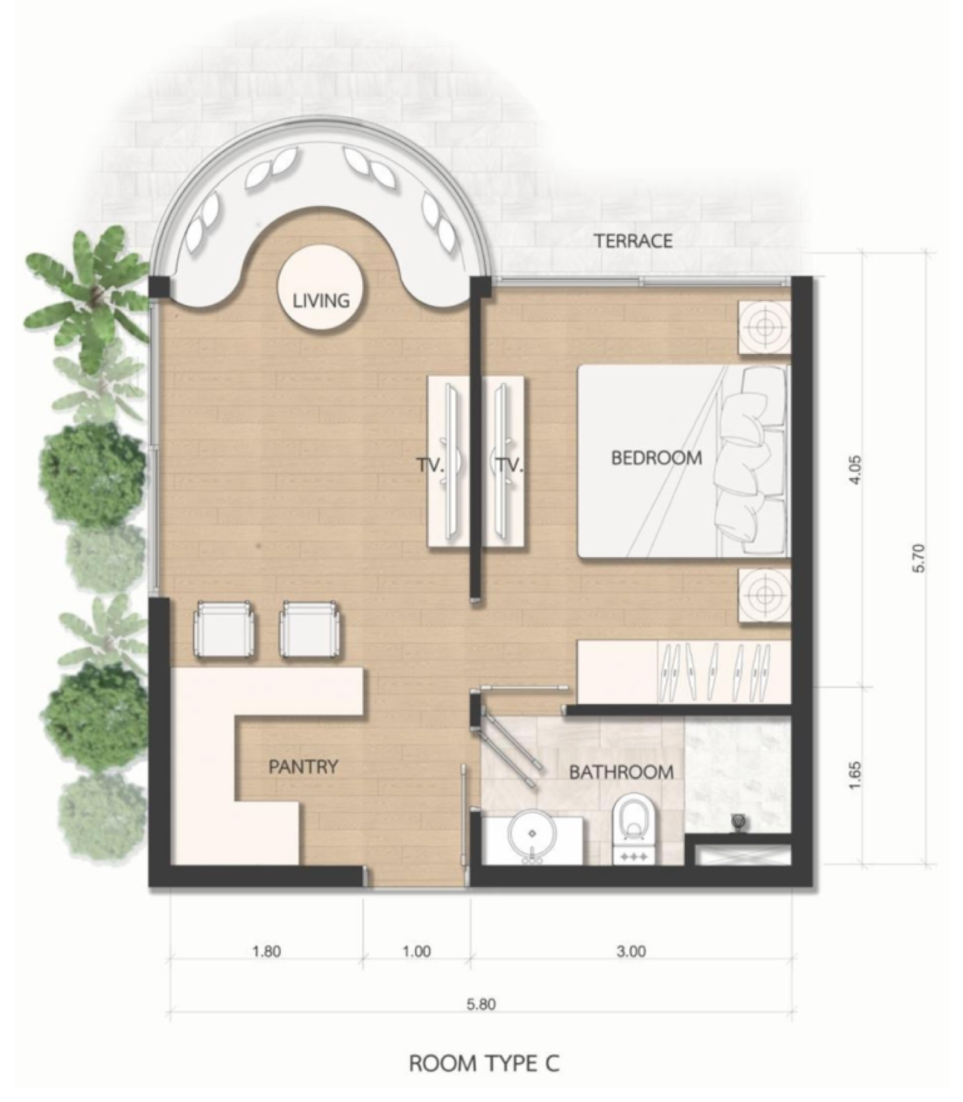 38 sq.m. Unit